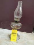 Antique Glass Oil Lamp