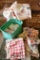 ASSORTMENT OF QUILTS , MATERIAL, FABRIC