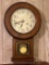 Vintage 31 Day Regulator Schoolhouse Chime Wall Clock With Key Wind