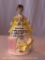 1950s Vintage another in the Kitchen Dinner Prayer Napkin Holder, Yellow Dress