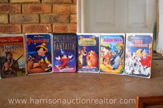 6 WALT DISNEY VHS TAPES