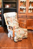 Vintage Floral Glider Rocking Chair