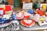 Assortment of Raggedy Ann and Andy Pillows, Blankets, Quilts and more