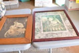 Vintage Prints in Wooden Frames