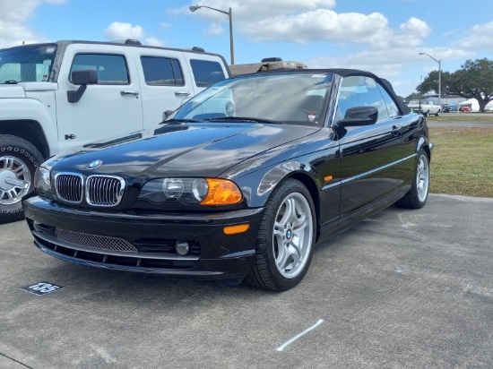 2001 BMW 330CI. 3.0L 6 cylinder. Automatic transmission. Power top, premium