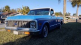 1972 Chevrolet C-10 Truck. 3 speed on column. Motor replaced with 355 ci wi