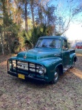 1953 Ford F100 Truck. Original spare tire carrier with a new tire. Was told