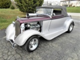 All steel Custom 1933 Plymouth Street Rod Convertible done in bright silver