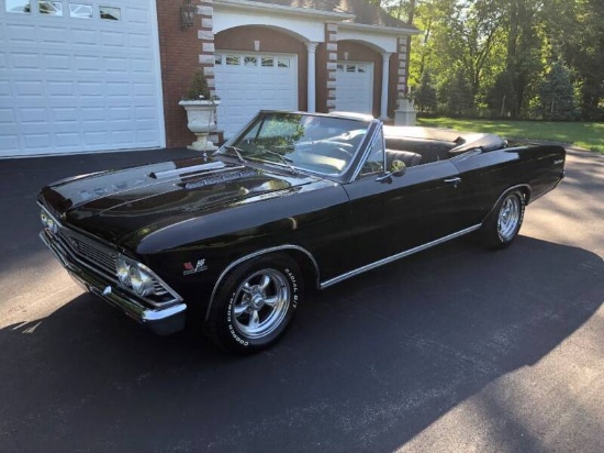 1966 Chevrolet Chevelle Convertible. 396 Automatic. Triple Black. EXEMPT MI