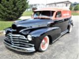 Cool 1949 Chevrolet Custom Panel Van Resto Mod done in a Harley-Davidson pa