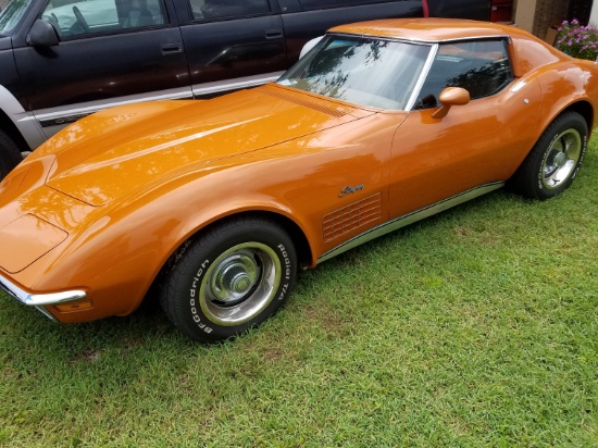 1971 Chevrolet Corvette Coupe.Ontario Orange w/tan saddle interior. 5.7L sm
