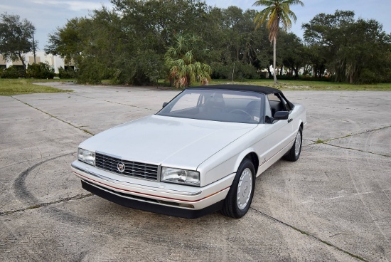 1991 Cadillac Allante Convertible. Finished in white over black leather and