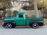 1951 Ford Custom pickup. Full Ranger chassis. Suspension and lowered. V-6 e