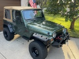 1997 Jeep Wrangler 4x4 SUV.Complete restore,.4 coats of Cypress Green & 4 c