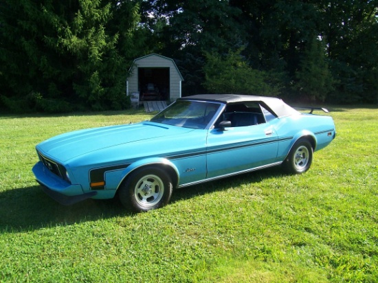 1973 Ford Mustang Convertible. Nice well restored convertible with 68k orig