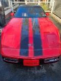 1991 Chevrolet Corvette Coupe. Red w/custom black stripes. 2 Door Coupe. Or