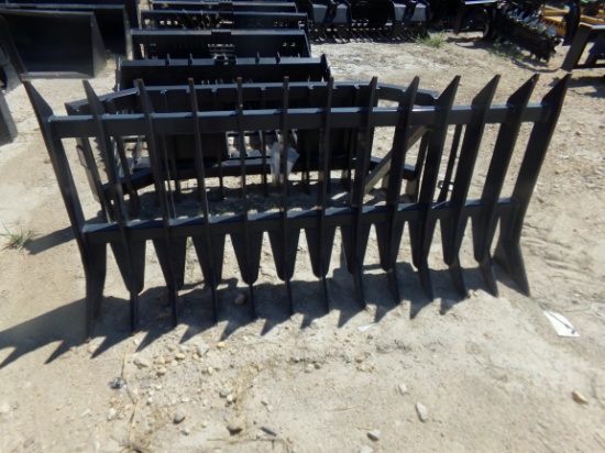 NEW 72" Brush Root Rake * skid steer connection