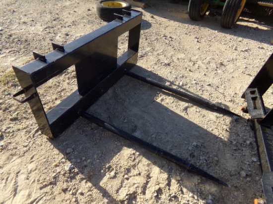 NEW Hay Fork * skid steer connection