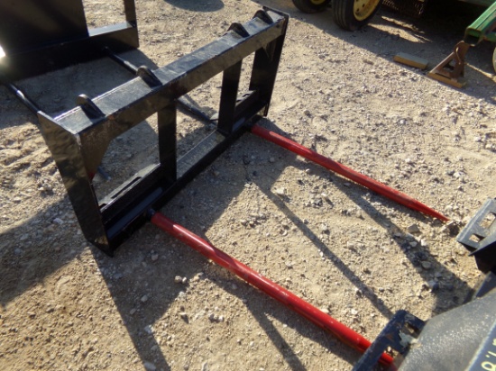 NEW Hay Fork * skid steer connection