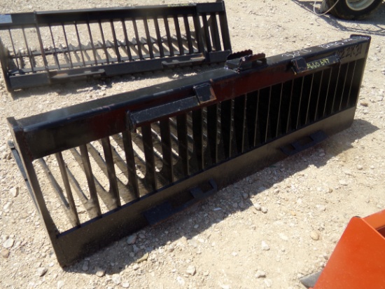 NEW 72" Skeleton Rock Bucket * skid steer connection