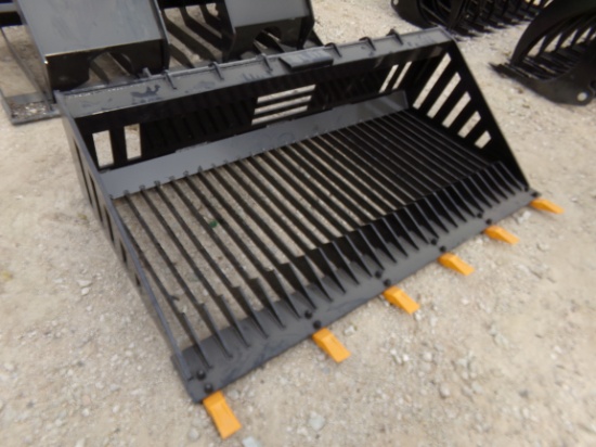 NEW Skeleton Rock Bucket * skid steer connection