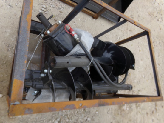 NEW Auger w/ 2) bits * skid steer connection