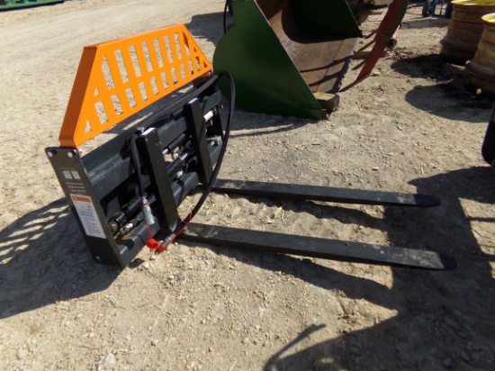 NEW Hydraulic Pallet Forks * skid steer connection