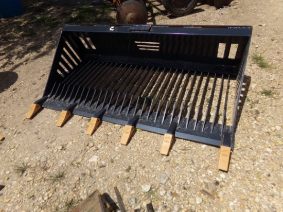 NEW Skeleton Rock Bucket * skid steer connection