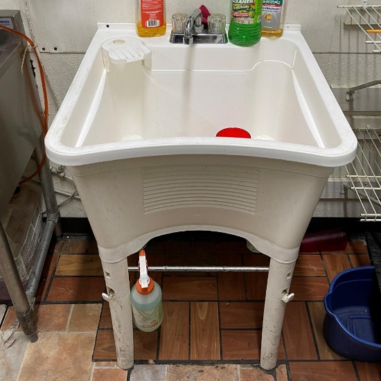 White Compartment Sink