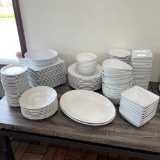 white set of plates
