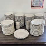 Beige set of plates