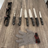 Knife Set + Sharpeners + Cut Glove
