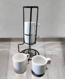 Small coffee mugs with holder