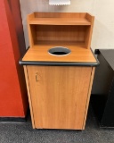 Trash receptacle with plastic insert