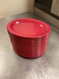 red oval plates