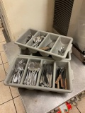 rack cutlery set kit with silver ware
