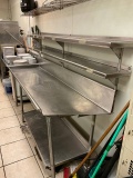 Stainless steel table with double shelf