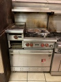 4 burner  range with griddle and standard oven