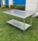 60x30x33 in Stainless Steal table