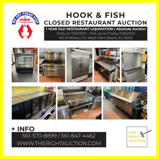 Hook & Fish Closed Restaurant Auction