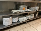 Lot of assorted white plates