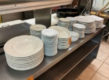 Set of white plates