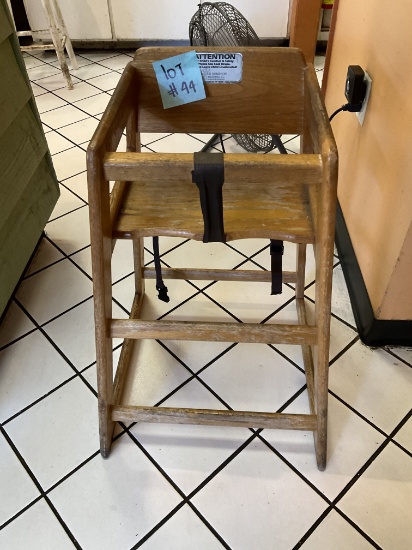 Stackable High Wood Chair