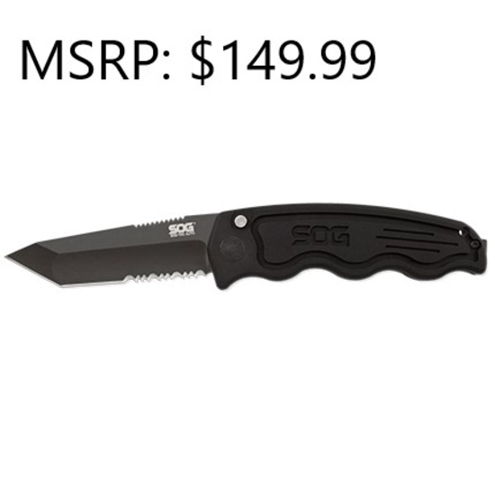 Sog Tactical Black Tanto Knife
