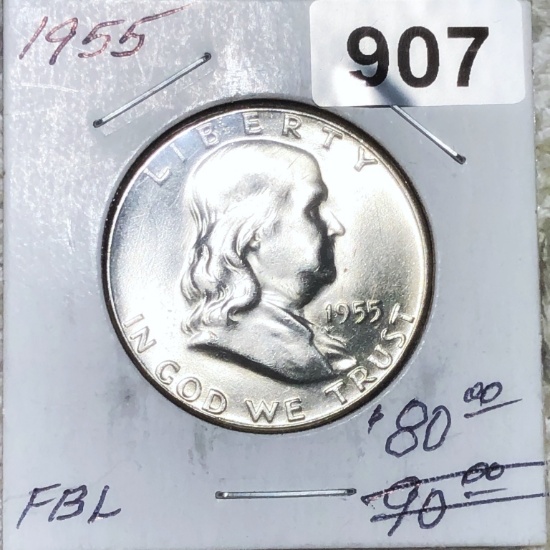 1955 Franklin Half Dollar CHOICE BU PL