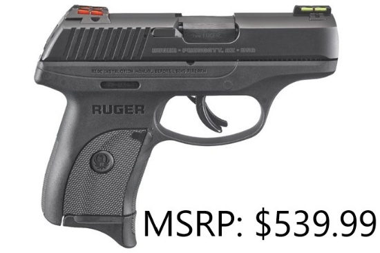 Ruger LC9S 9mm Handgun With Fiber Optic Sights