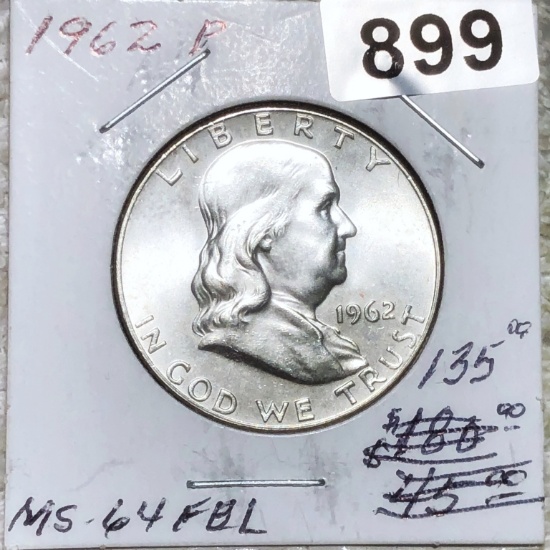 1962 Franklin Half Dollar CHOICE BU FBL
