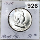 1955 Franklin Half Dollar GEM BU FBL
