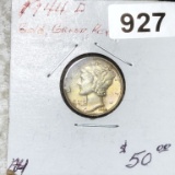 1944-D Mercury Silver Dime AU