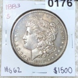 1883-S Morgan Silver Dollar MS62